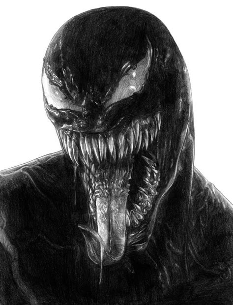 Venom Drawing Black And White - Serpiente Wallpaper