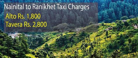 Nainital to Ranikhet Taxi Fare | Alto Rs. 1800