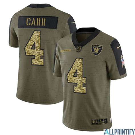 Derek Carr Las Vegas Raiders 4 Olive Vapor Limited Player Jersey ...