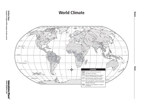 ️World Climate Map Worksheet Free Download| Gambr.co