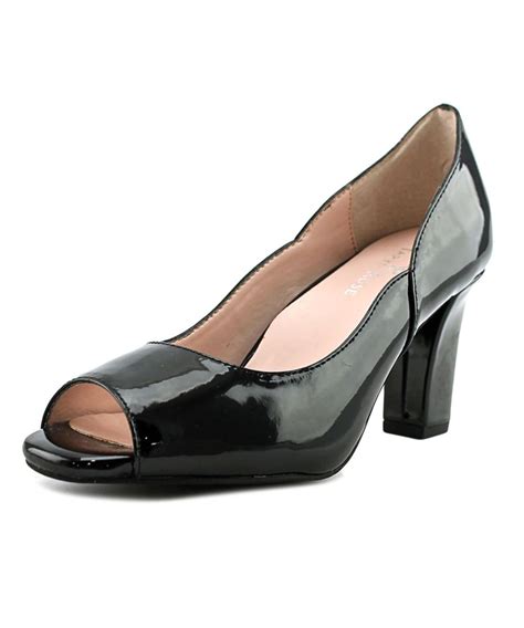 TARYN ROSE | Taryn Rose Francis Women Peep-Toe Leather Black Heels #Shoes #Pumps & High Heels # ...