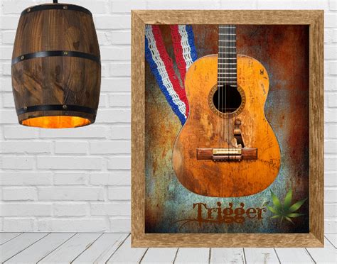 Willie Nelson's Trigger Guitar Print, Willie Nelson Wall Art, Trigger ...