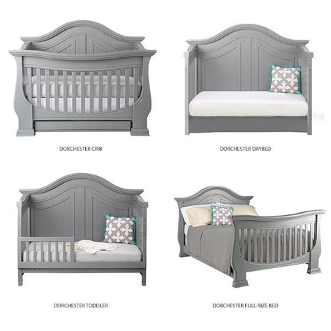 Eco Chic Baby Dorchester 4-in-1 Convertible Crib with Storage Drawer - Grey | Convertible crib ...