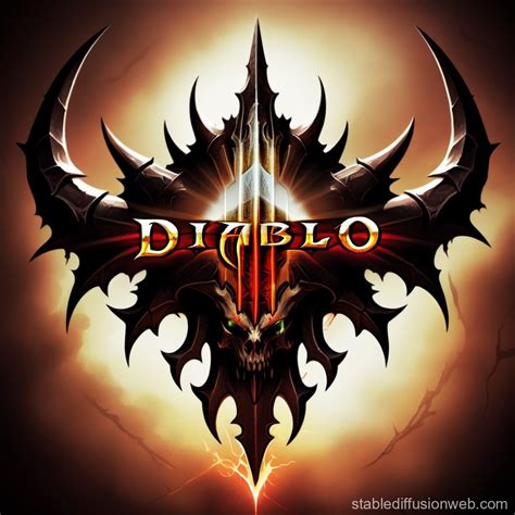 Diablo 3 Game Logo - Hardcore Theme | Stable Diffusion Online