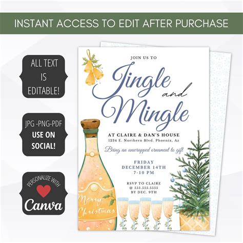 Holiday Jingle and Mingle Party Invite – Simple Desert Designs