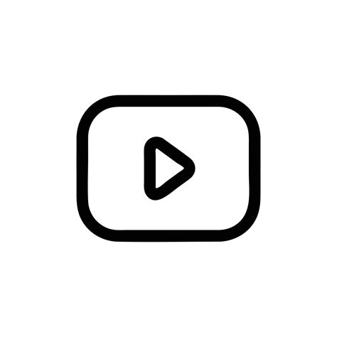 YouTube vector icon, Outline style, isolated on white Background ...