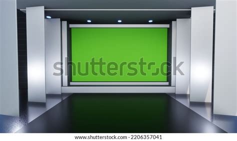 3d Virtual Tv Studio News Backdrop Stock Illustration 2206357041 | Shutterstock