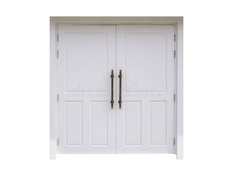 Large White Door Closed Isolated on White Background with Clipping Path ...