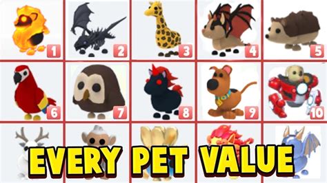 Every New Pets VALUE List In Adopt Me! Roblox Adopt Me Update New Pets ...