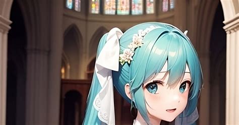 VOCALOID, hatsune miku, wedding / Hatsune Miku wedding dress - pixiv