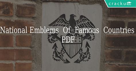 NATIONAL EMBLEMS OF FAMOUS COUNTRIES PDF - Cracku