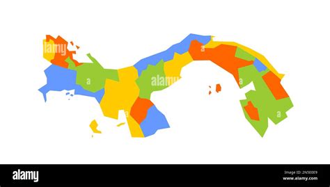 Panama political map of administrative divisions - provinces. Blank ...