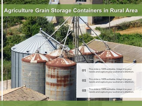 Agriculture Grain Storage Containers In Rural Area Ppt PowerPoint ...