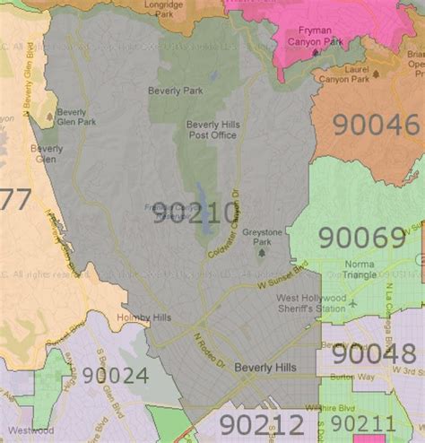 Beverly Hills Zip Code Map