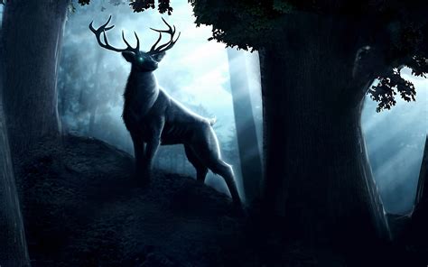 kurtisdawe, Cghub, Com, Kurtis dawe, 2d, Paintings, Cg, Digital art, Animals, Deer, Trees ...