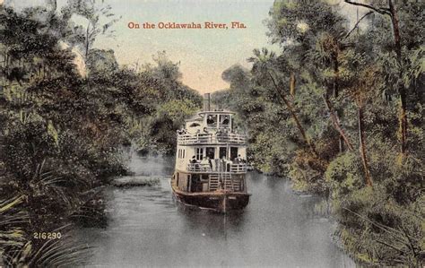 Ocklawaha River, Fl Pj Harvey, Silver Springs, Paddle Boat, Old Florida ...