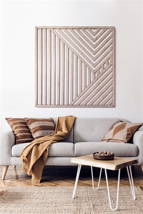 Geometric Wood Wall Art- Abstract Wooden Wall Art- Modern Wood Wall Art | Wooden wall decor ...