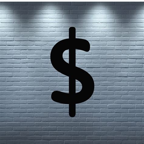 Money SIGN, Personalized Dollar Sign Metal Wall Art Customizable ...