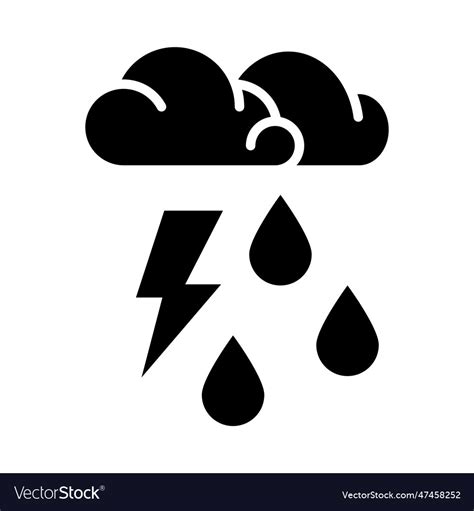 Extreme weather glyph icon for personal Royalty Free Vector