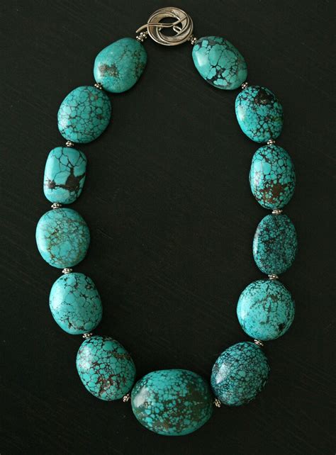 Turquoise Necklace, Chunky Turquoise Necklace, Natural Turquoise Necklace, Statement Necklace ...