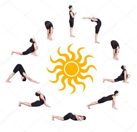 Surya namaskar sun salutation Stock Photo by ©byheaven 11433265