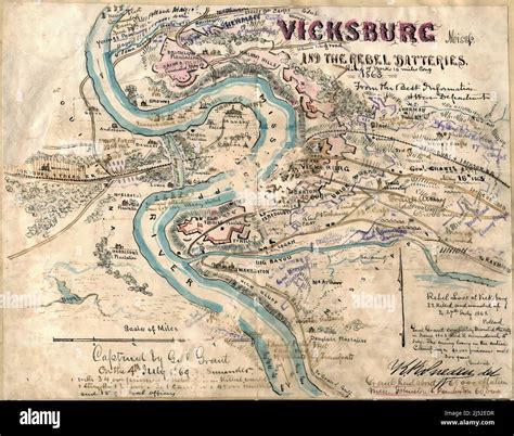 Map of vicksburg mississippi hi-res stock photography and images - Alamy