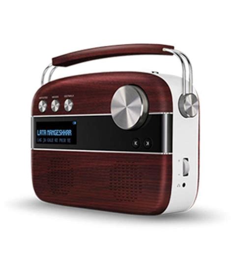 Saregama saregama carvaan Cherrywood Red Bluetooth Speaker music player ...