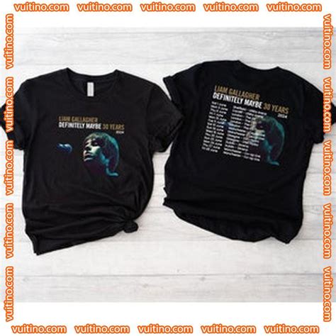 Liam Gallagher Definitely Maybe Tour 2024 Double Sides Merch