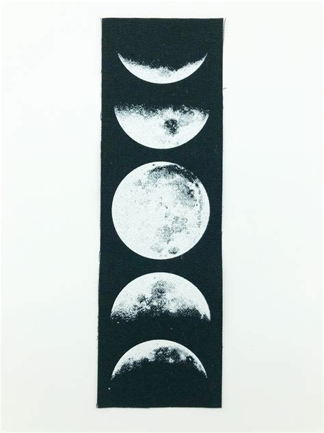 Moon Phases Canvas Patch