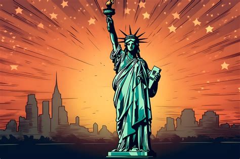 Premium AI Image | Statue of Liberty American Independence Day