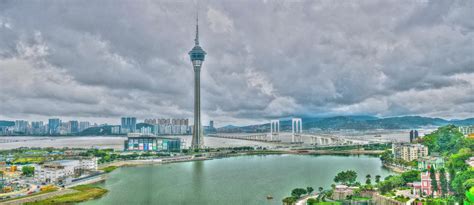 Free Images : skyline, skyscraper, river, cityscape, panorama, landmark, waterway, macau tower ...