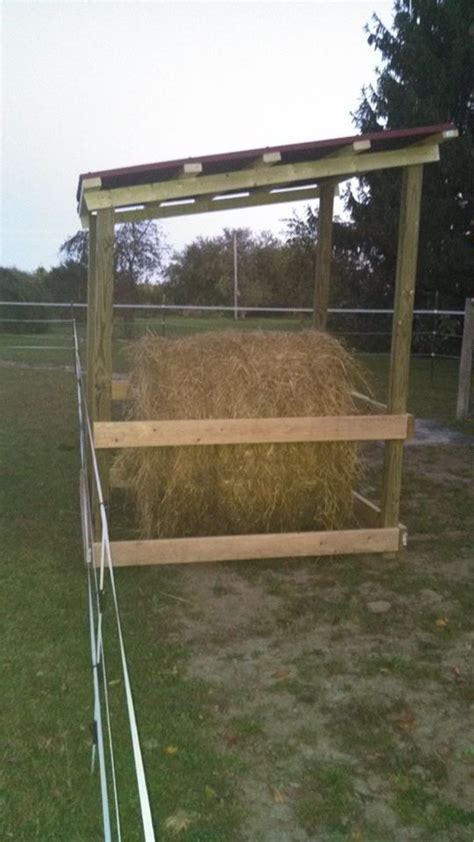 Simple Round Bale Feeder AlpacaBytes | Dutch Hollow Acres Horse Feeder Diy, Diy Hay Feeder, Cow ...