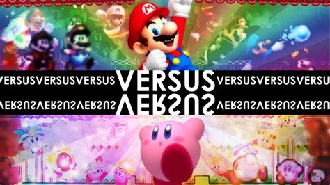 Mario Vs. Kirby collab thumbnail by Gothic489 on DeviantArt