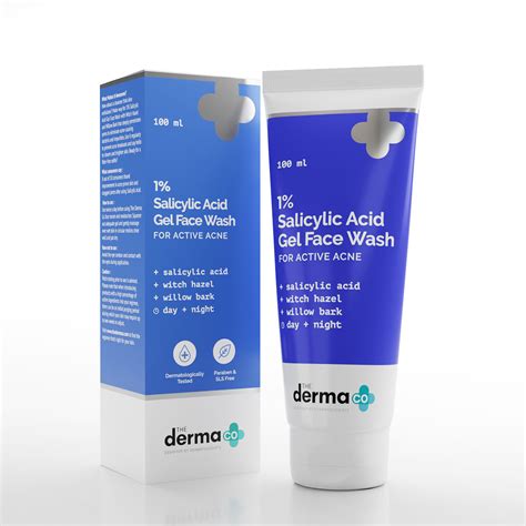 The Derma Co. 1% Salicylic Acid Face Wash for Active Acne with Salicylic Acid & Witch Hazel ...