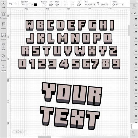 Minecraft 3d Font SVG, Minecraft Font Cricut, Alphabet Minecraft Font ...