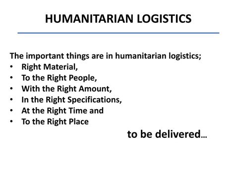 PPT - HUMANITARIAN & EMERGENCY LOGISTICS PowerPoint Presentation - ID:5172430