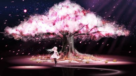 Free download Sakura Cherry Blossoms Tree Nature Anime Trees Jootix Wallpaper with [2560x1440 ...