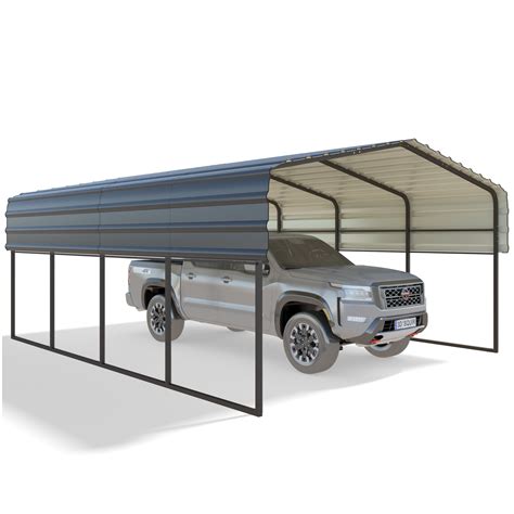 EROMMY 12 Ft. W x 20 Ft. D Carport with Galvanized Steel Roof | Wayfair