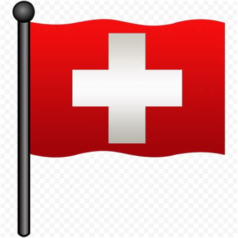 Switzerland Swiss Vector Flag Pole Icon | Citypng