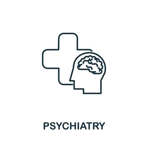 Psychiatry icon. Simple line element Psychiatry symbol for templates, web design and ...