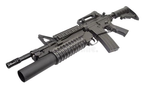 M4A1 Carbine with an M203 Grenade Launcher Stock Image - Image of fire ...