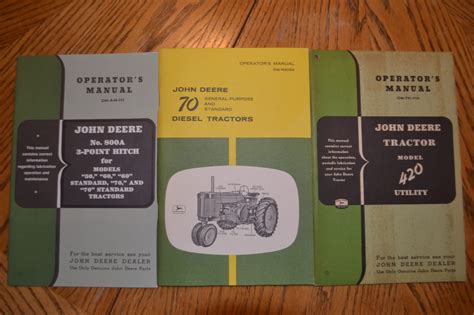 John Deere Operator’s Manuals - Green Magazine