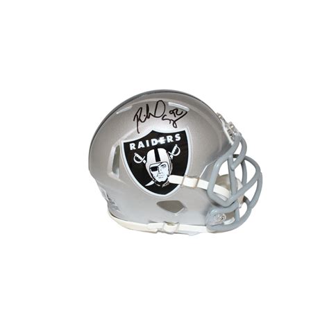 Richard Seymour Signed Las Vegas Raiders Speed Mini Helmet Beckett ...