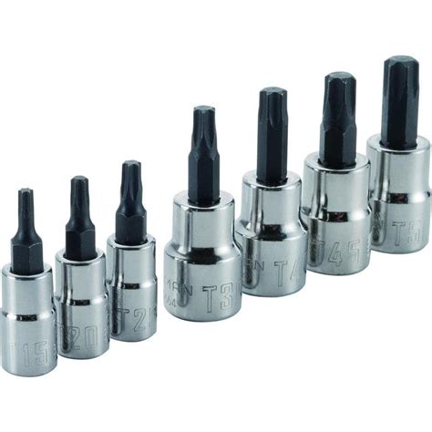 CRAFTSMAN 7-Piece Set Drive Torx Bit Torx Driver Socket Set at Lowes.com