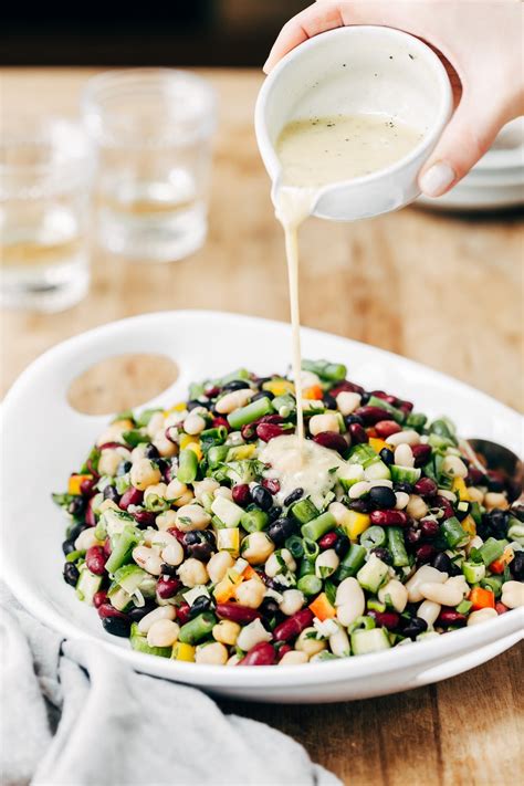 Five Bean Salad with Garlicky Mustard Dressing - Foolproof Living