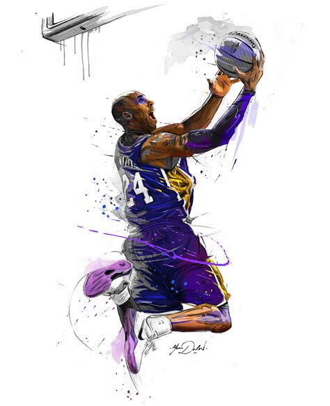 How To Draw Kobe Bryant Dunking at How To Draw