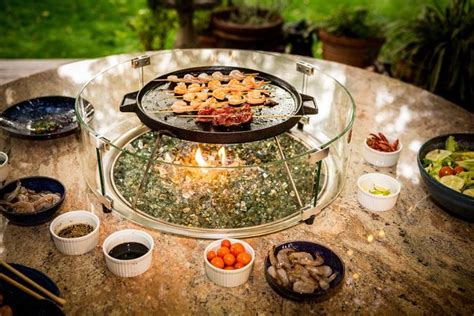 Outdoor Korean BBQ Table | Fire Pit Design Ideas | Fire pit cooking ...