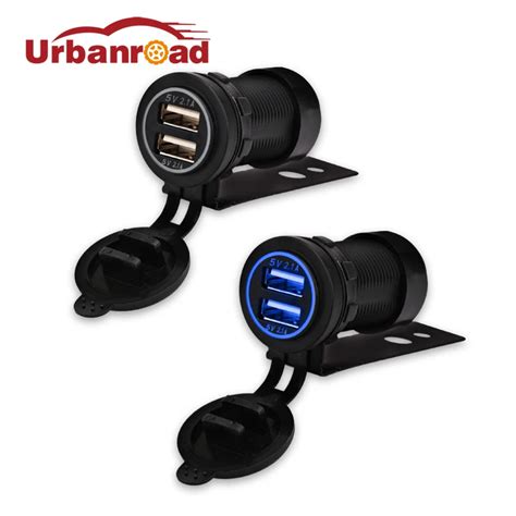 Boat Car Motorcycle USB Charger Socket Port 4.2a 12v Waterproof Dual ...