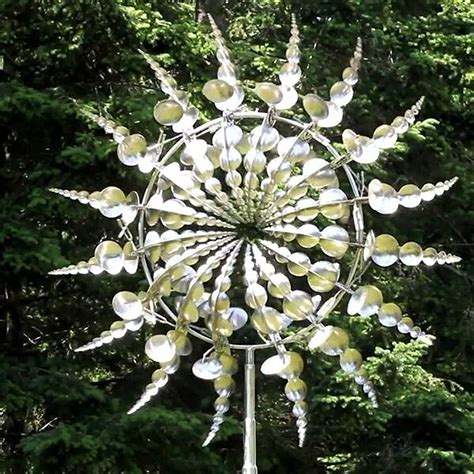 Buy Magical Metal Windmill 3D Wind Powered Kinetic Sculpture Wind Spinner Solar, Lawn Solar Wind ...