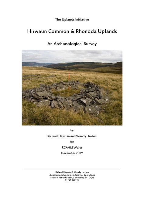 (PDF) Hirwaun Common & Rhondda Uplands | Richard Hayman - Academia.edu